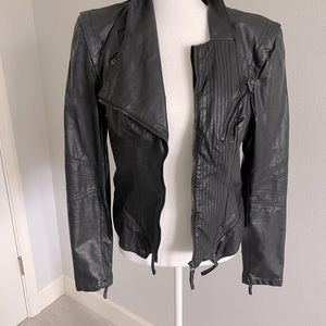Blank NYC faux leather moto jacket